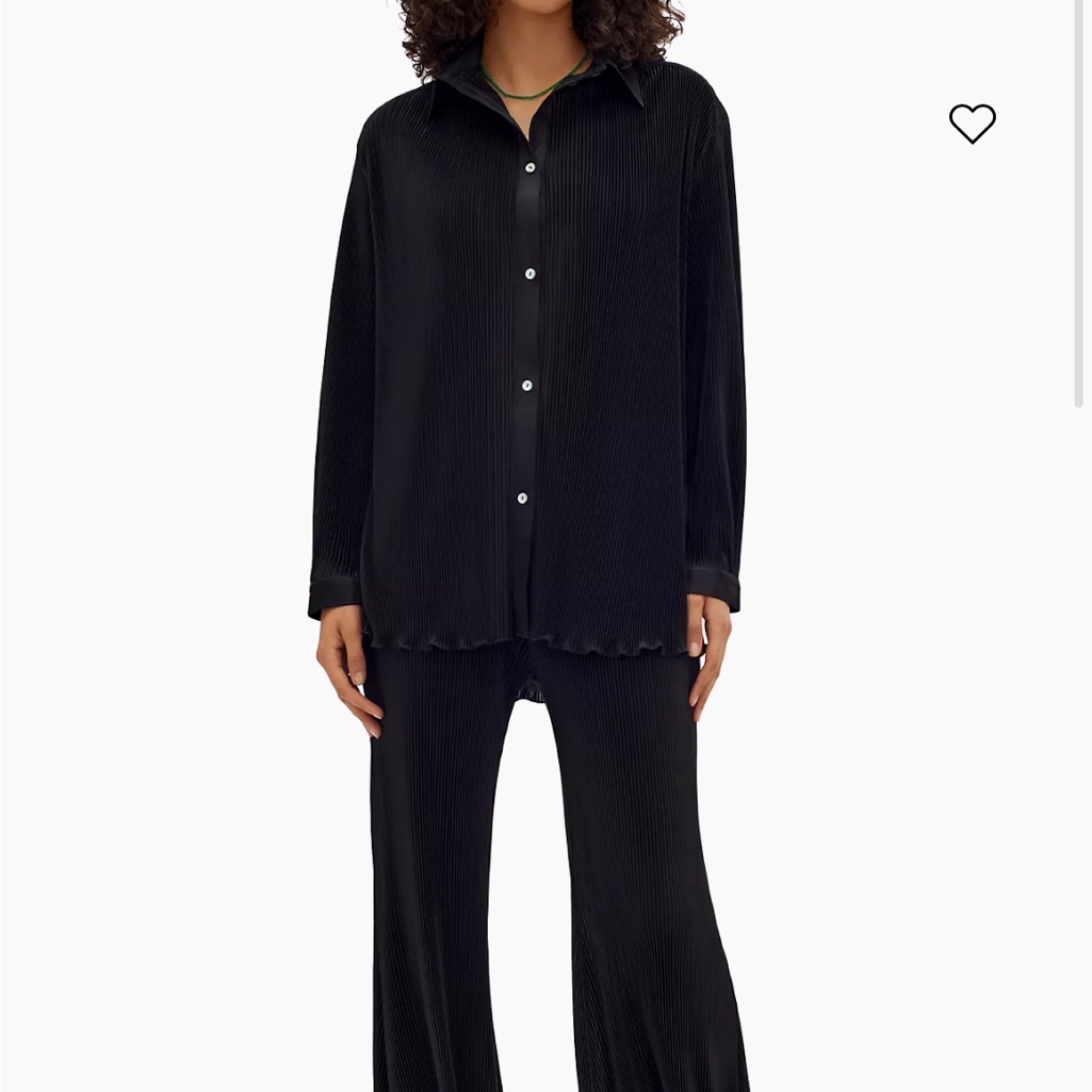 Nwt Origami Pajama Set With Pants In Black